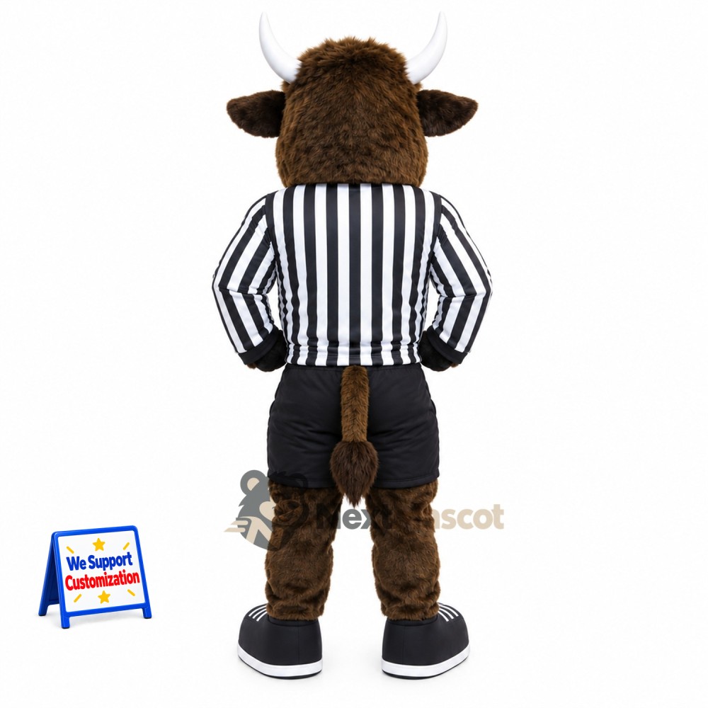 Buffalo Mascot Costume - Referee Style Buffalo Mascot Costume - Referee Style