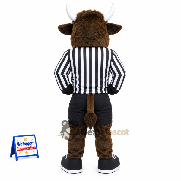 Buffalo Mascot Costume - Referee Style Buffalo Mascot Costume - Referee Style