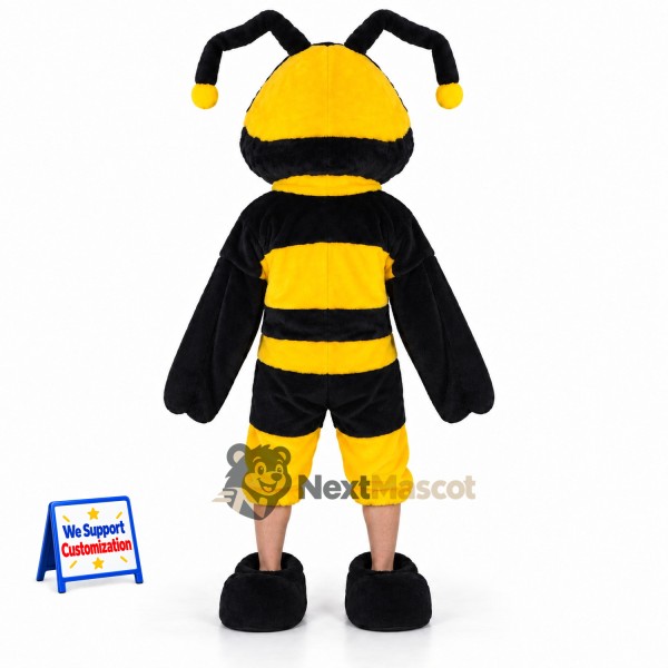 Bee Mascot Costume - Yellow, Angular Antennae for Garden Events Bee Mascot Costume - Yellow, Angular Antennae for Garden Events