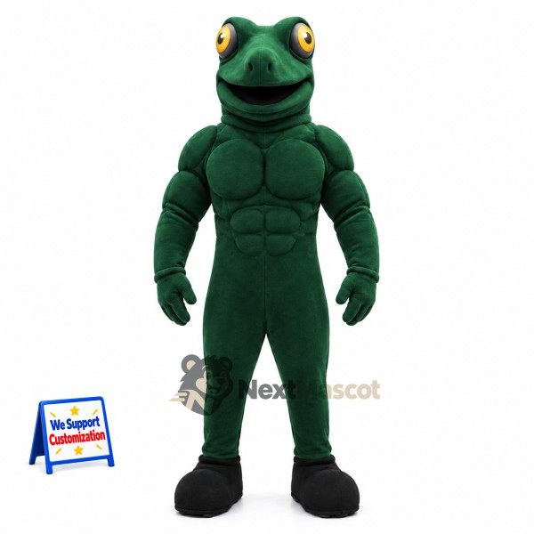 Lizard Mascot Costume - Muscular, Green