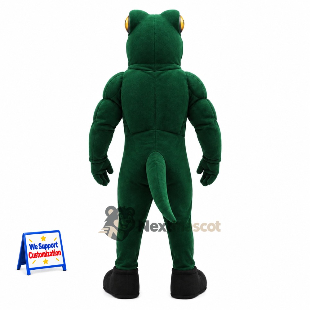 Lizard Mascot Costume - Muscular, Green Lizard Mascot Costume - Muscular, Green