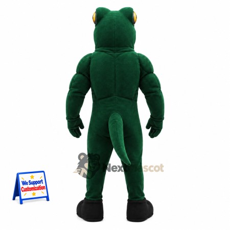 Lizard Mascot Costume - Muscular, Green Lizard Mascot Costume - Muscular, Green