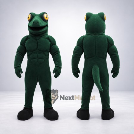 Lizard Mascot Costume - Muscular, Green Lizard Mascot Costume - Muscular, Green