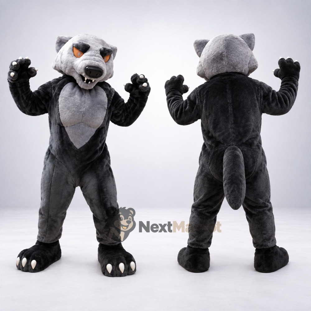 Wolf Mascot Costume - Muscular, Gray for Community Events Wolf Mascot Costume - Muscular, Gray for Community Events