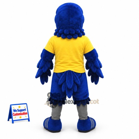 Blue Jay Mascot Costume - Yellow Shirt Blue Jay Mascot Costume - Yellow Shirt