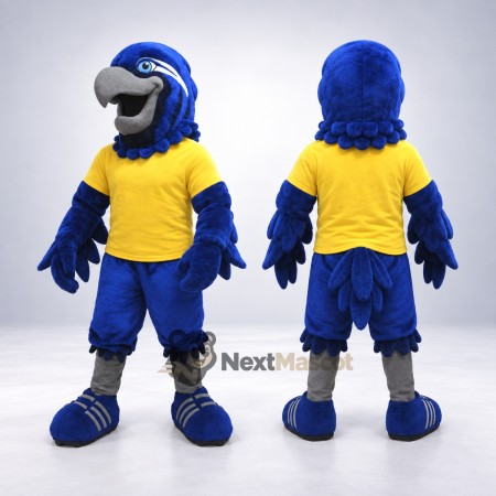 Blue Jay Mascot Costume - Yellow Shirt Blue Jay Mascot Costume - Yellow Shirt