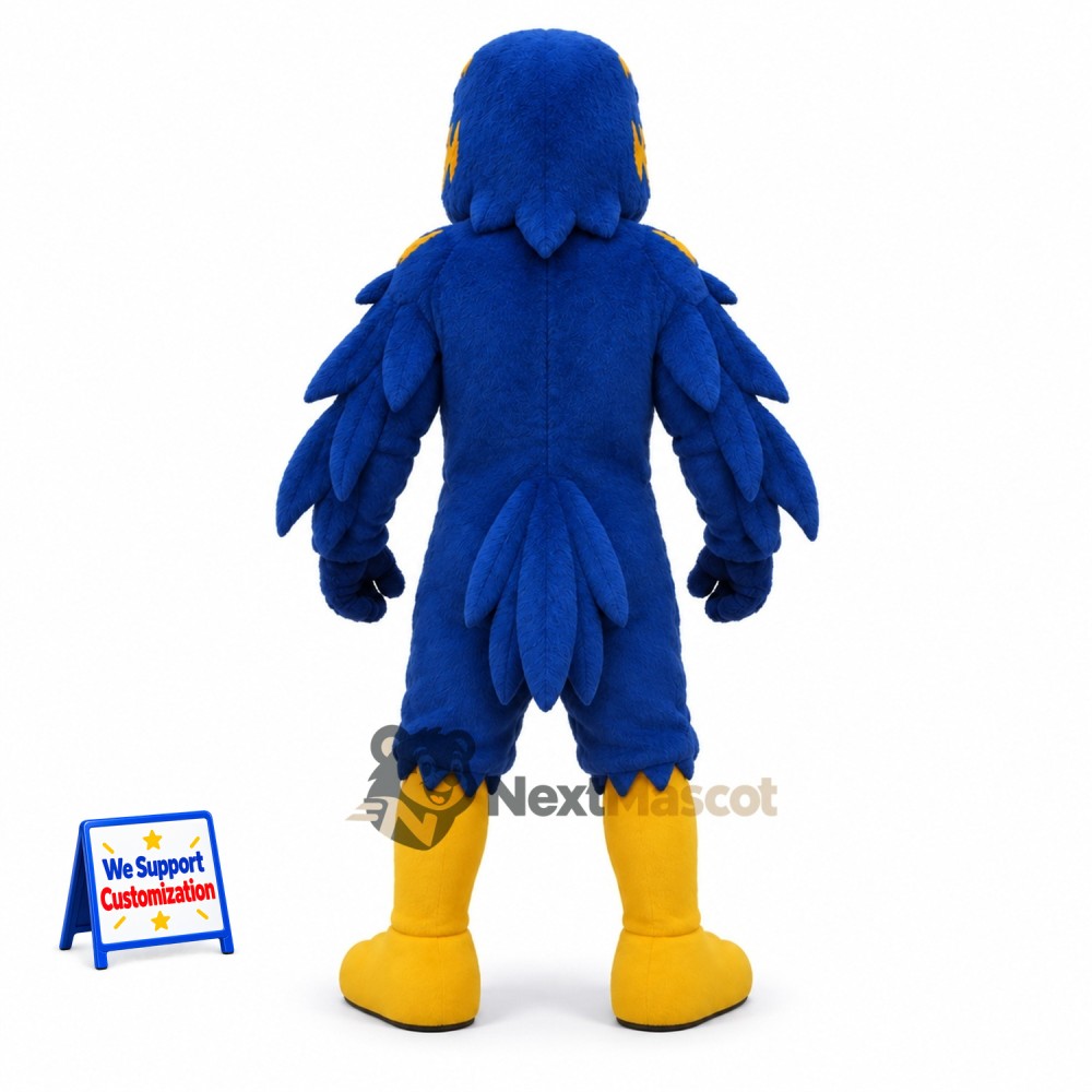 Eagle Mascot Costume - Muscular, Blue for Festivals Eagle Mascot Costume - Muscular, Blue for Festivals