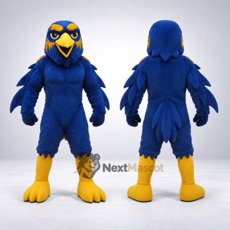 Eagle Mascot Costume - Muscular, Blue for Festivals Eagle Mascot Costume - Muscular, Blue for Festivals