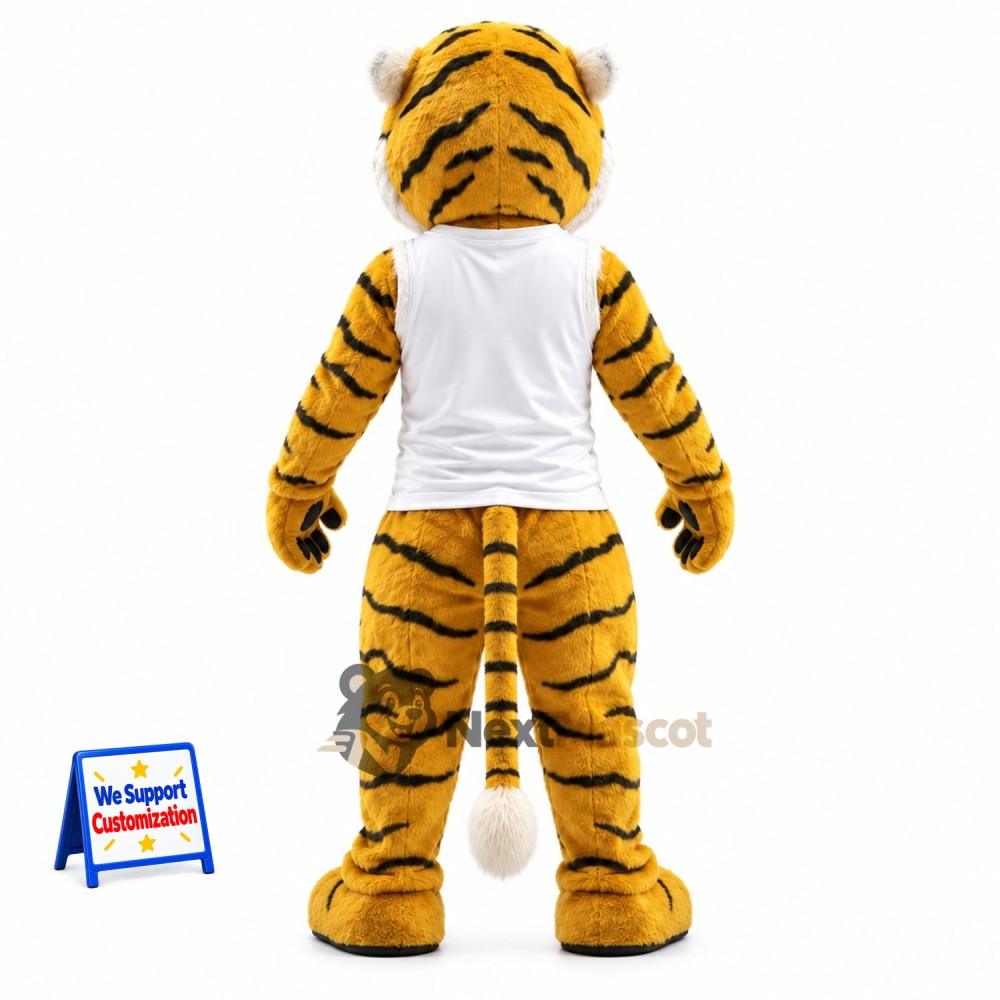 Tiger Mascot Costume - White Shirt Tiger Mascot Costume - White Shirt