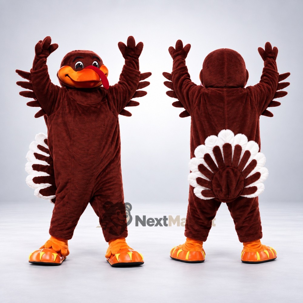 Turkey Mascot Costume - Brown for Parades Turkey Mascot Costume - Brown for Parades