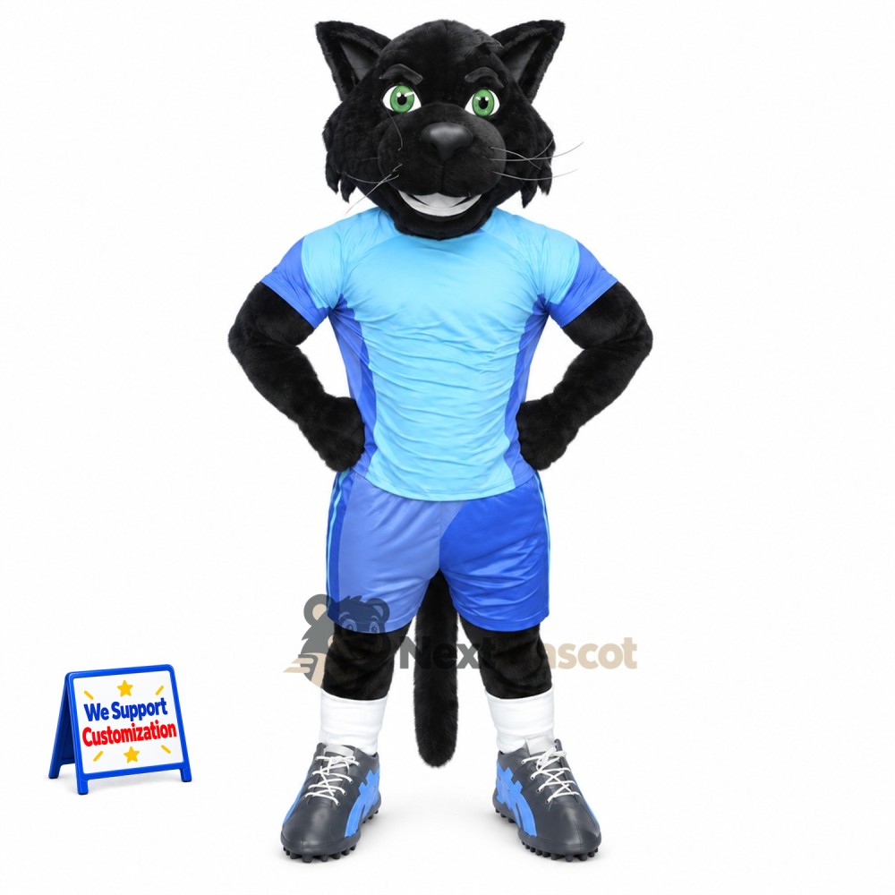 Panther Mascot Costume - Blue Uniform for Parades Panther Mascot Costume - Blue Uniform for Parades