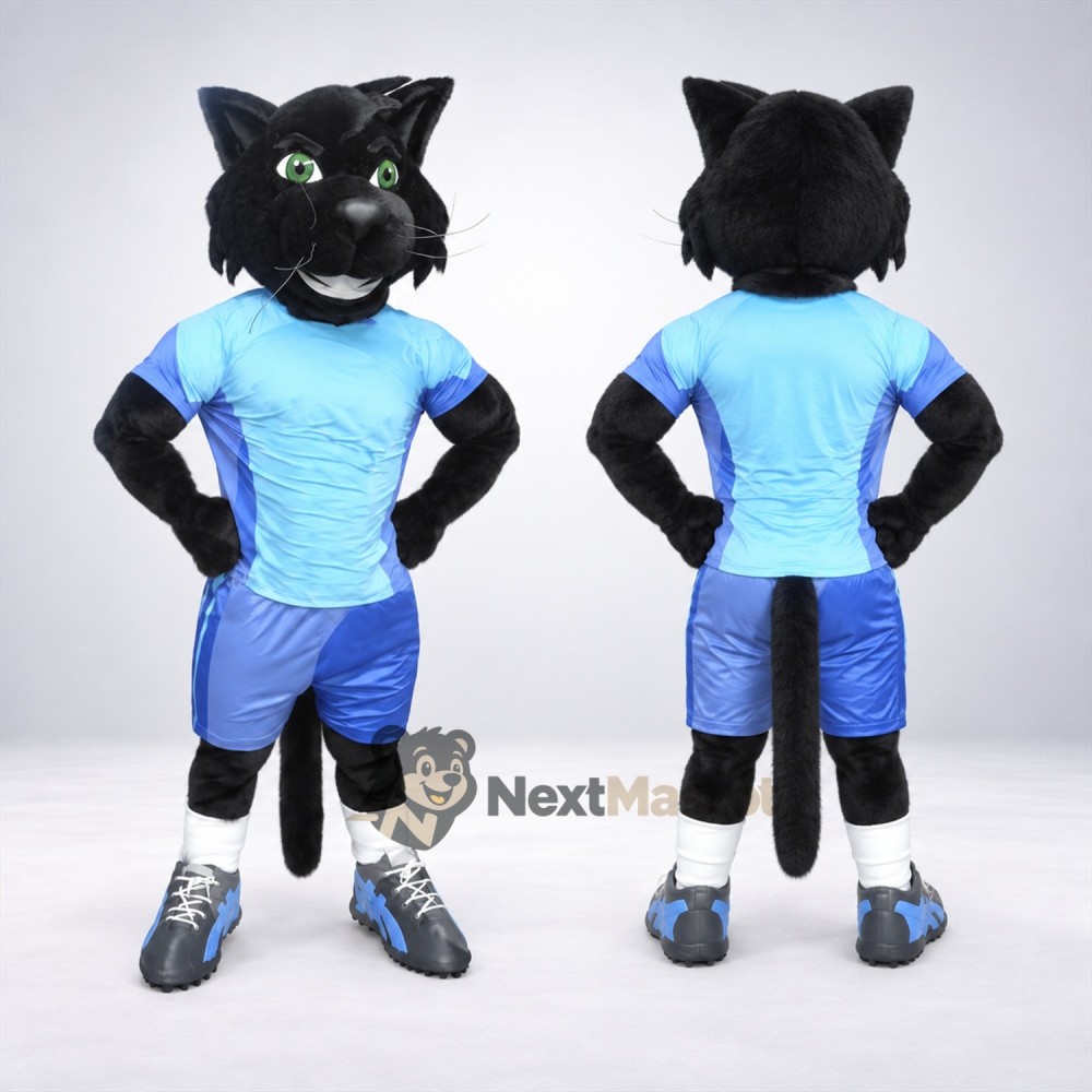 Panther Mascot Costume - Blue Uniform for Parades Panther Mascot Costume - Blue Uniform for Parades