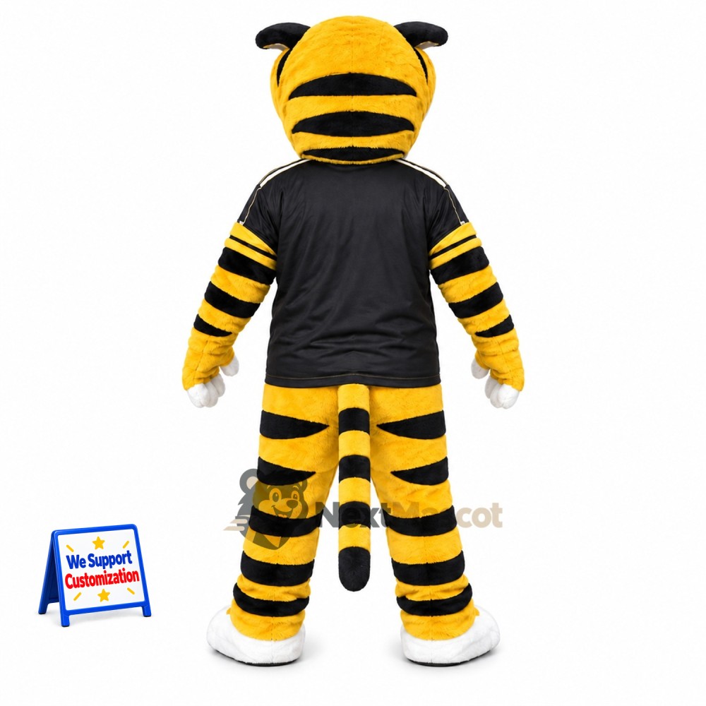 Tiger Mascot Costume - Black Shirt for School Events Tiger Mascot Costume - Black Shirt for School Events