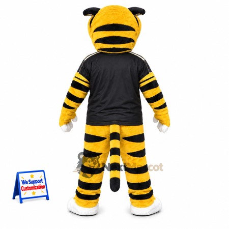 Tiger Mascot Costume - Black Shirt for School Events Tiger Mascot Costume - Black Shirt for School Events