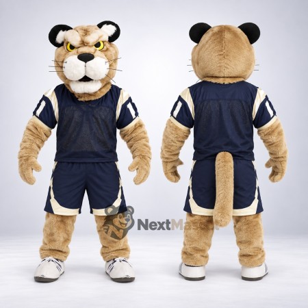 Cougar Mascot Costume - Navy Uniform Cougar Mascot Costume - Navy Uniform