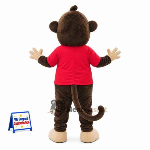 Monkey Mascot Costume - Red Shirt for Parades Monkey Mascot Costume - Red Shirt for Parades