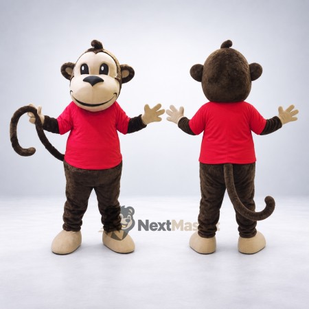 Monkey Mascot Costume - Red Shirt for Parades Monkey Mascot Costume - Red Shirt for Parades