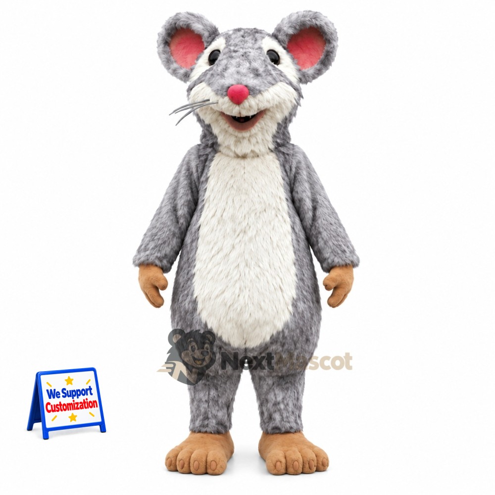 Mouse Mascot Costume - Gray for School Events Mouse Mascot Costume - Gray for School Events