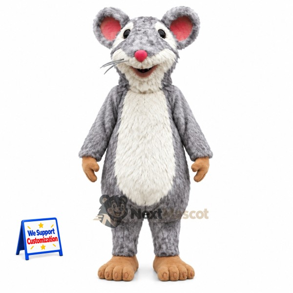 Mouse Mascot Costume - Gray for School Events