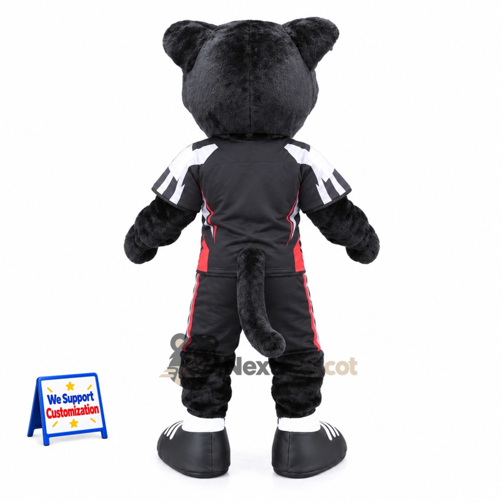 Panther Mascot Costume - Black, Jersey Panther Mascot Costume - Black, Jersey