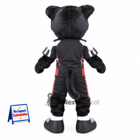 Panther Mascot Costume - Black, Jersey Panther Mascot Costume - Black, Jersey
