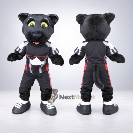 Panther Mascot Costume - Black, Jersey Panther Mascot Costume - Black, Jersey