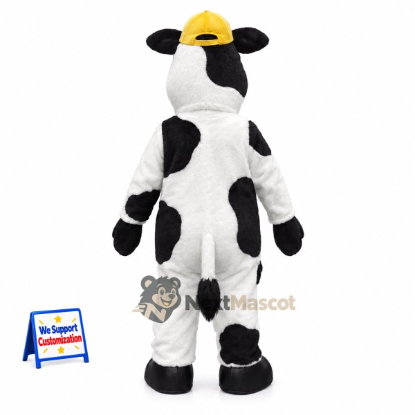 Cow Mascot Costume - Yellow Hat Cow Mascot Costume - Yellow Hat