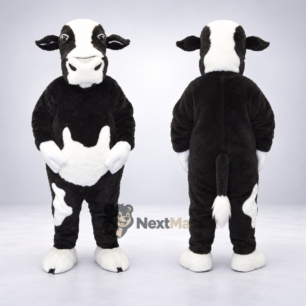 Cow Mascot Costume - Black and White for Community Events Cow Mascot Costume - Black and White for Community Events