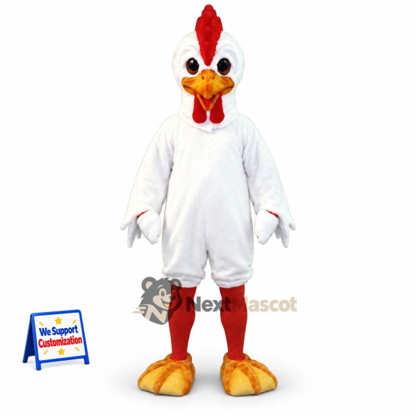 Rooster Mascot Costume - White for Charity Events