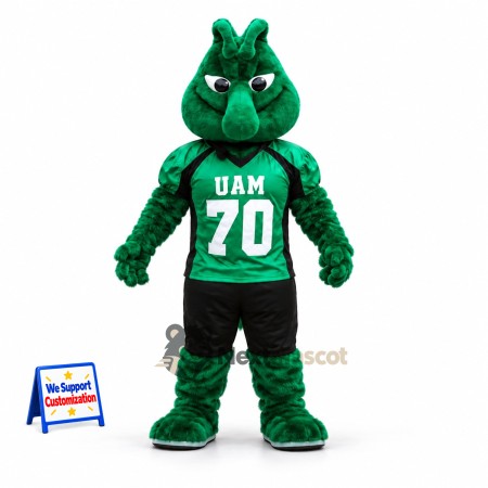 Dragon Mascot Costume - Green, Football Uniform Dragon Mascot Costume - Green, Football Uniform