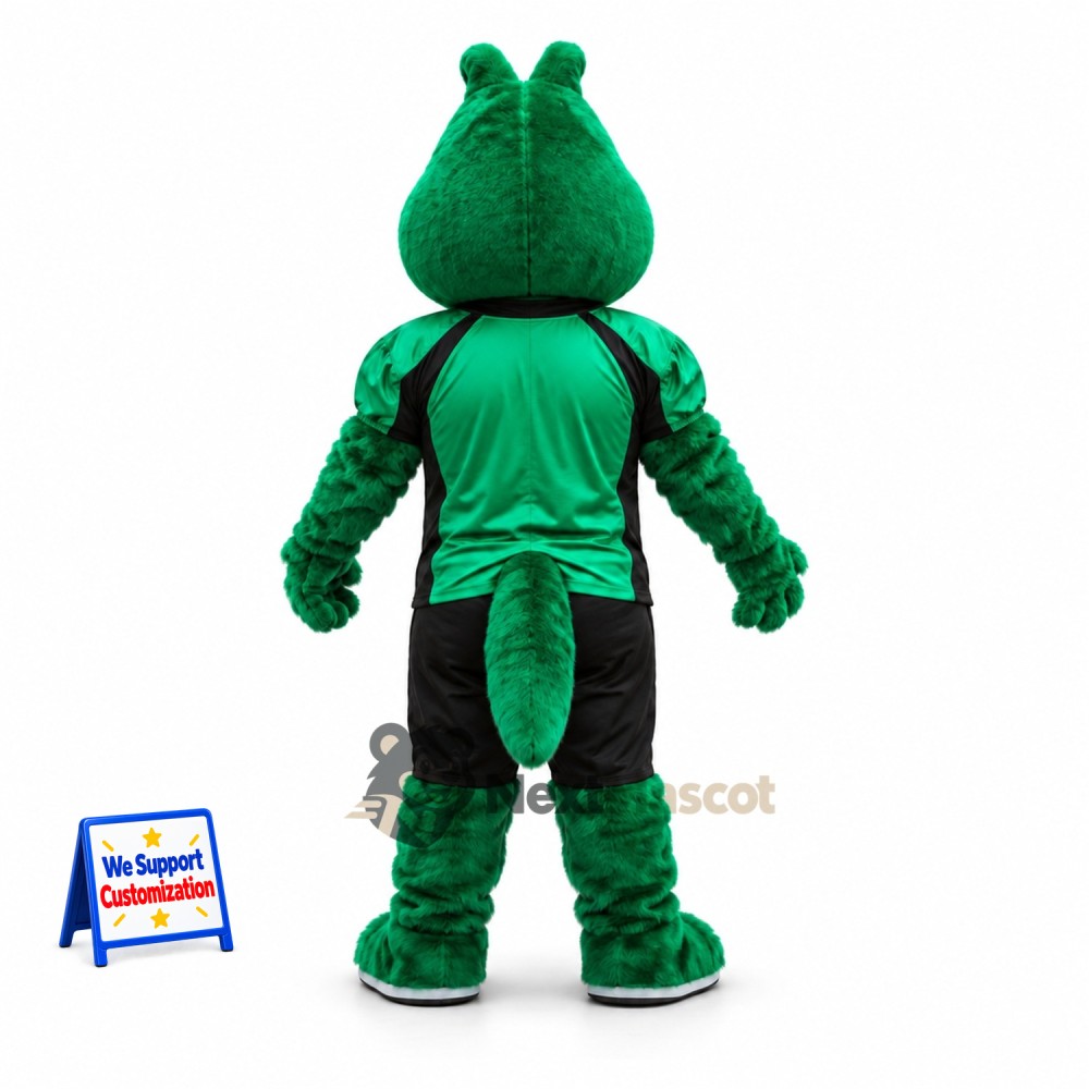 Dragon Mascot Costume - Green, Football Uniform Dragon Mascot Costume - Green, Football Uniform