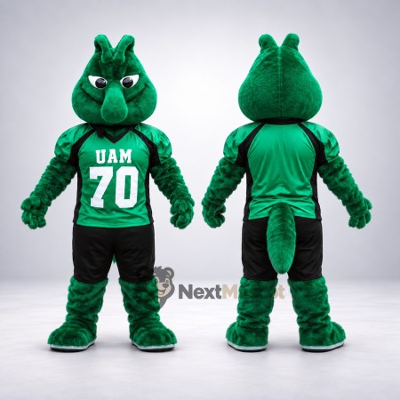 Dragon Mascot Costume - Green, Football Uniform Dragon Mascot Costume - Green, Football Uniform