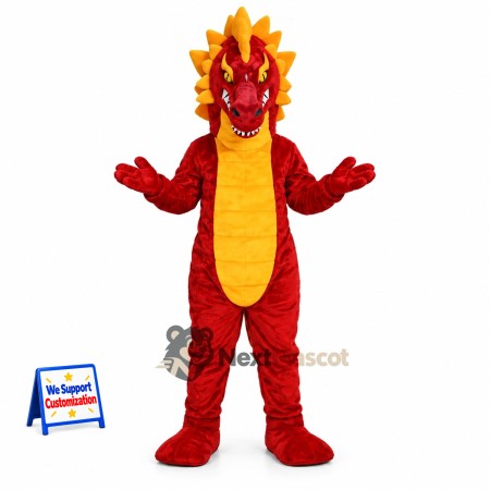 Dragon Mascot Costume - Red for Community Events Dragon Mascot Costume - Red for Community Events