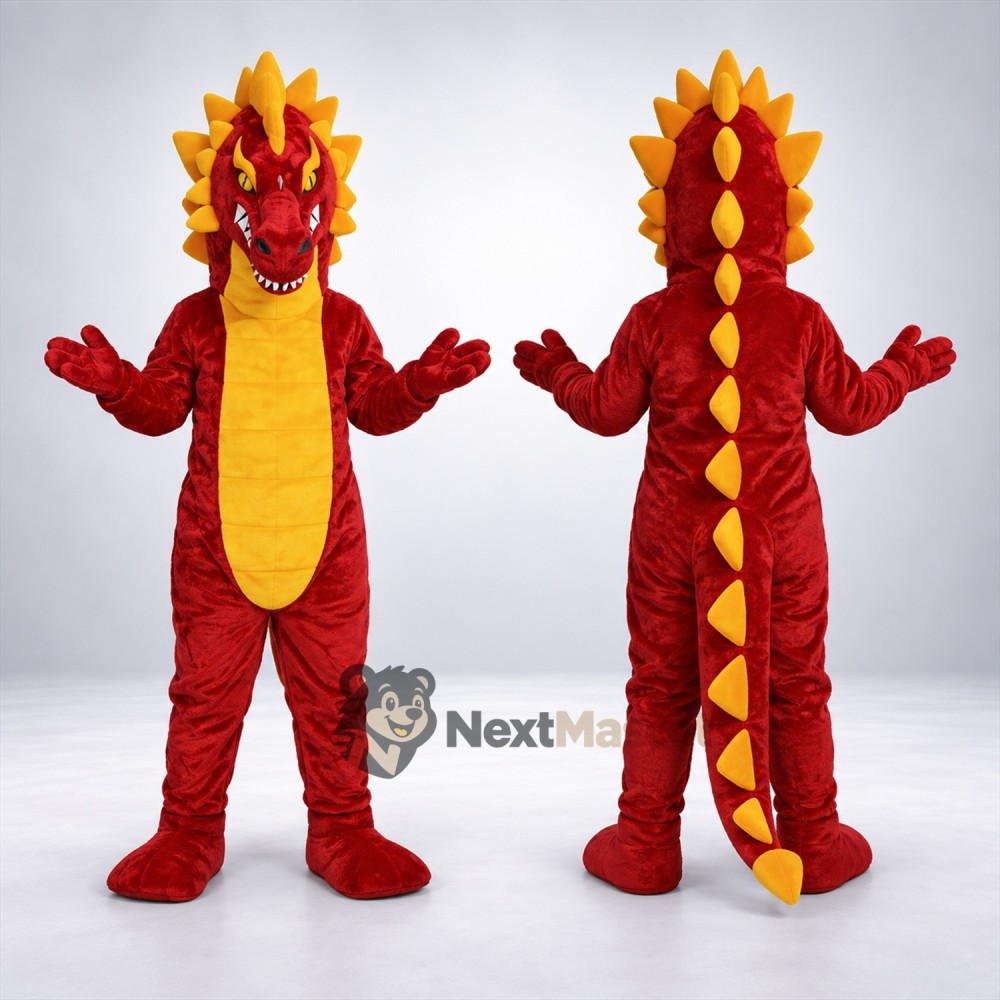 Dragon Mascot Costume - Red for Community Events Dragon Mascot Costume - Red for Community Events