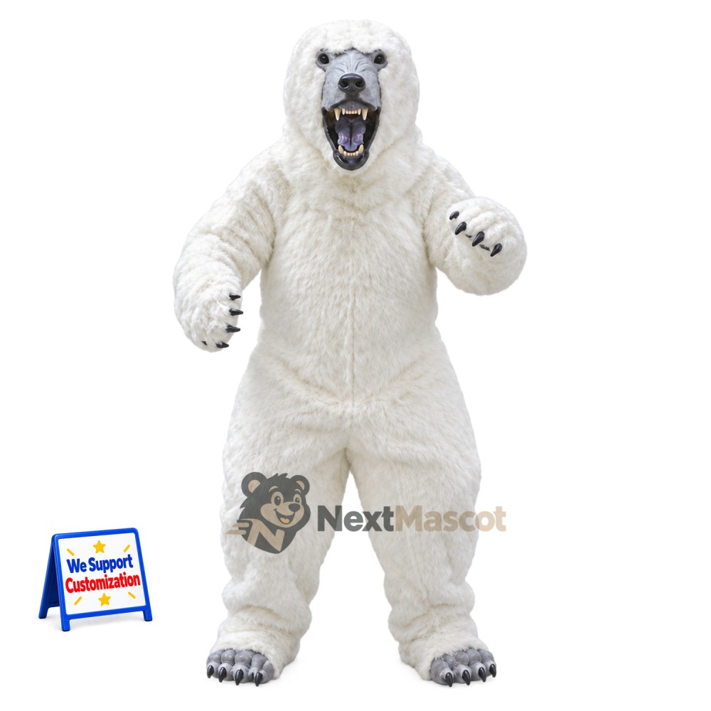 Polar Bear Mascot Costume for Fan Events Polar Bear Mascot Costume for Fan Events