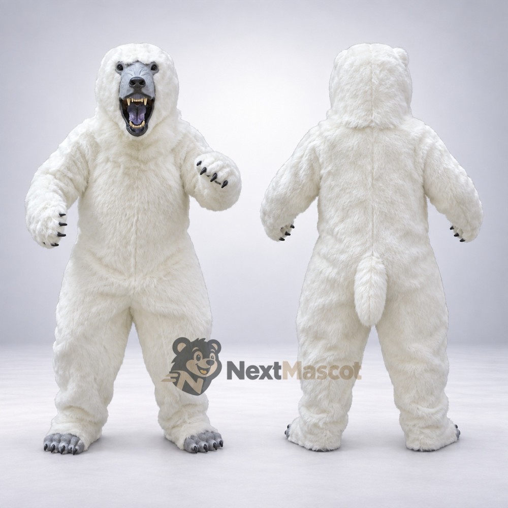 Polar Bear Mascot Costume for Fan Events Polar Bear Mascot Costume for Fan Events