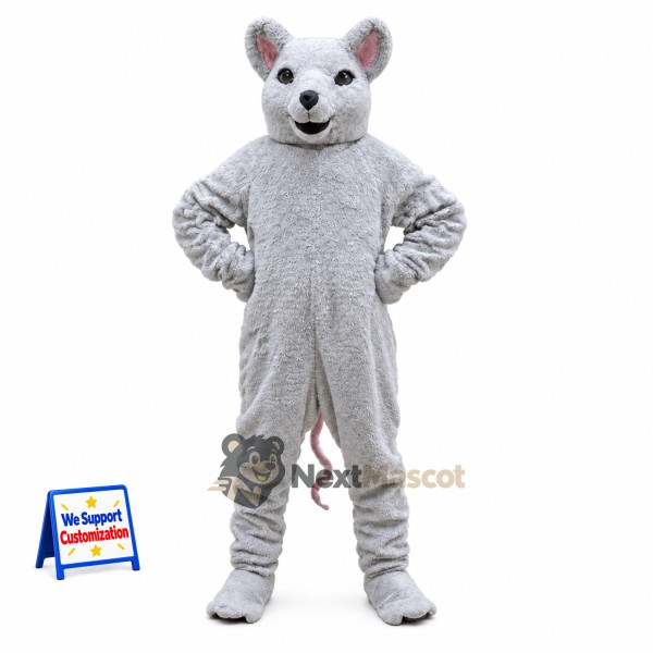 Mouse Mascot Costume - Gray for Community Events