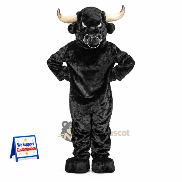 Bull Mascot Costume - Black for Birthday Parties