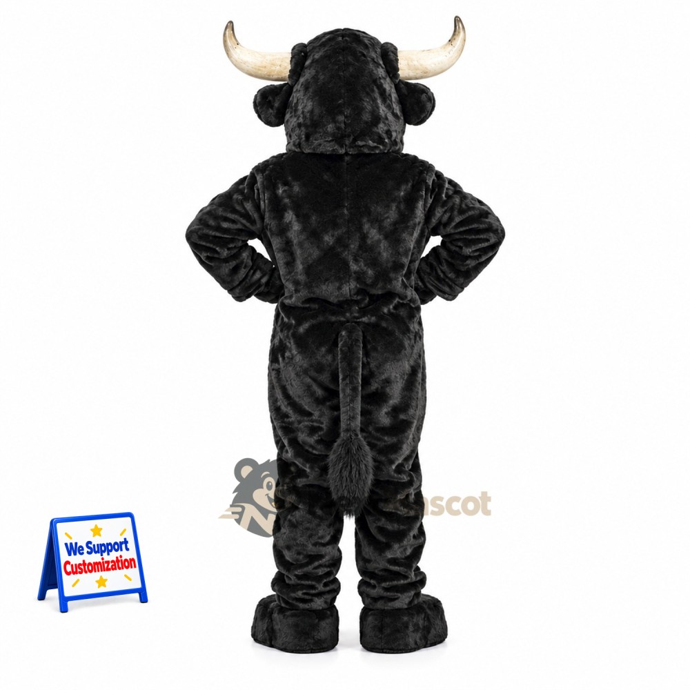 Bull Mascot Costume - Black for Birthday Parties Bull Mascot Costume - Black for Birthday Parties