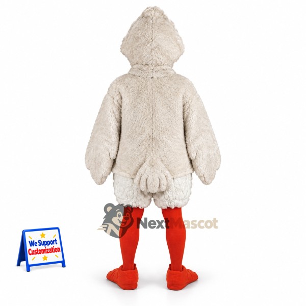 Goose Mascot Costume - White, Orange Belly Goose Mascot Costume - White, Orange Belly