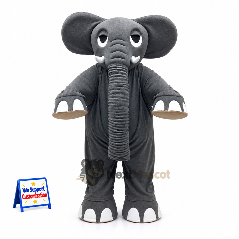 Elephant Mascot Costume - Gray for Spring Events Elephant Mascot Costume - Gray for Spring Events