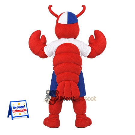 Lobster Mascot Costume - Blue Shorts Lobster Mascot Costume - Blue Shorts