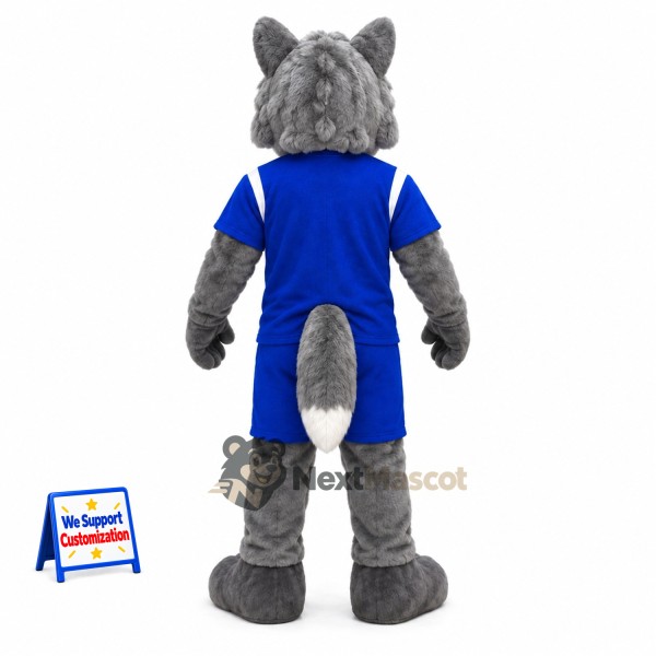 Wolf Mascot Costume - Blue Uniform for Parades Wolf Mascot Costume - Blue Uniform for Parades