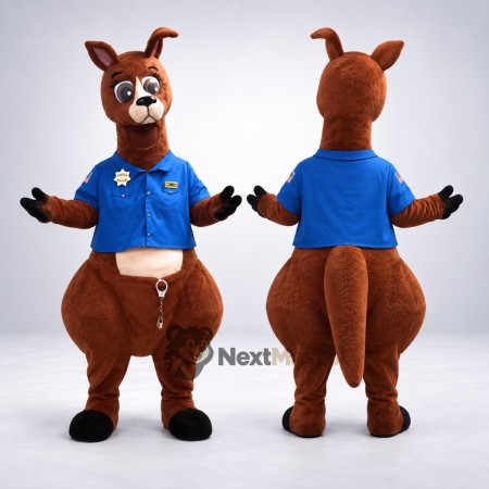 Kangaroo Mascot Costume - Blue Shirt Kangaroo Mascot Costume - Blue Shirt