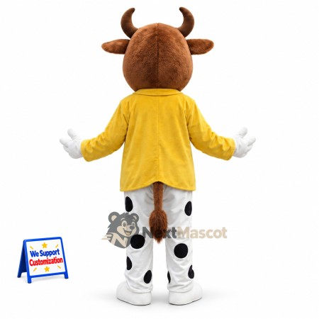 Cow Mascot Costume - Yellow Jacket Cow Mascot Costume - Yellow Jacket