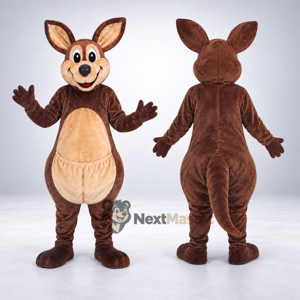Kangaroo Mascot Costume - Brown for Fundraisers