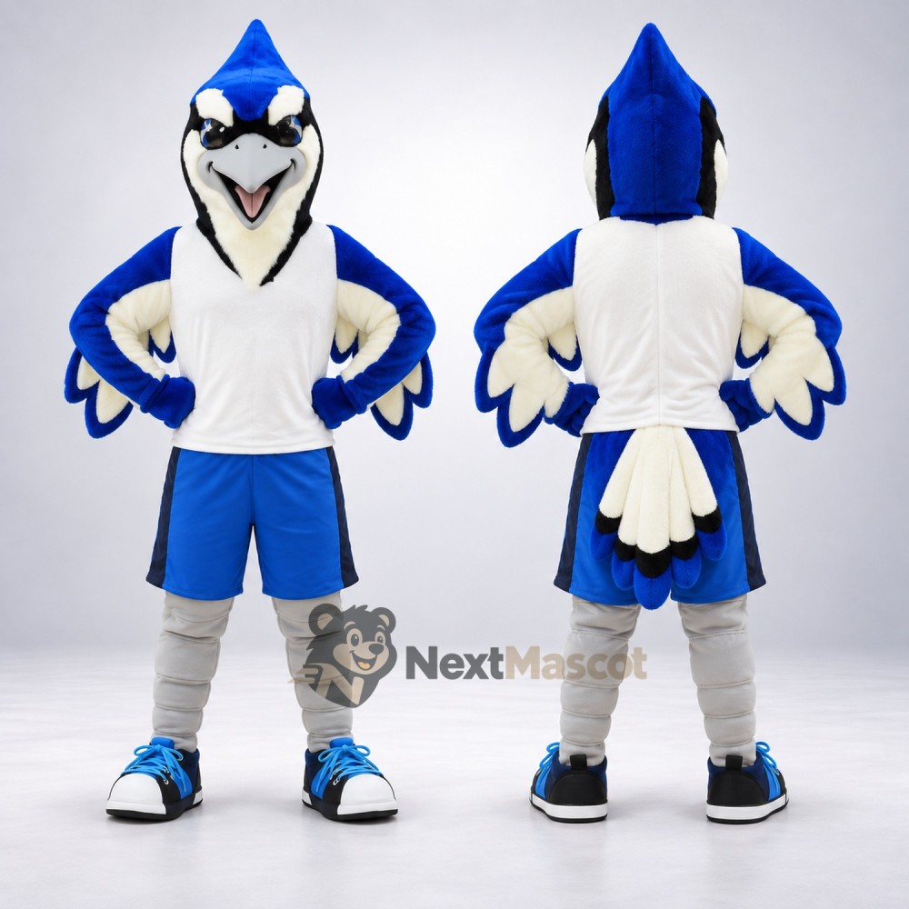 Blue Jay Mascot Costume for Grand Openings Blue Jay Mascot Costume for Grand Openings