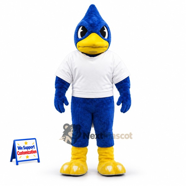 Blue Jay Mascot Costume - White Shirt for Festivals