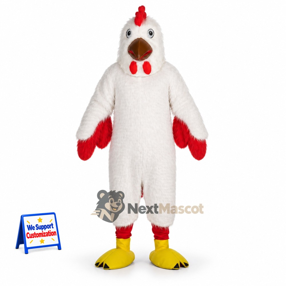 Rooster Mascot Costume - White for Youth Events Rooster Mascot Costume - White for Youth Events