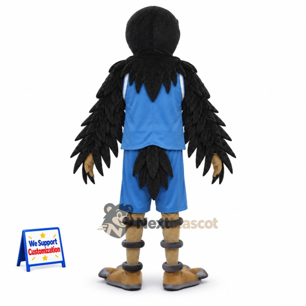 Bird Mascot Costume - Black, Blue Uniform Bird Mascot Costume - Black, Blue Uniform